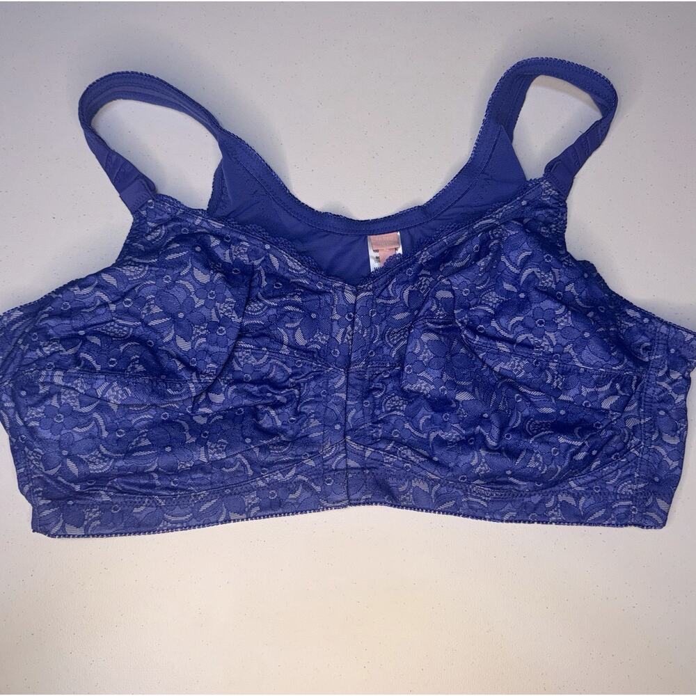 46DDD Comfort Choice Purple Lace Wireless Posture Bra